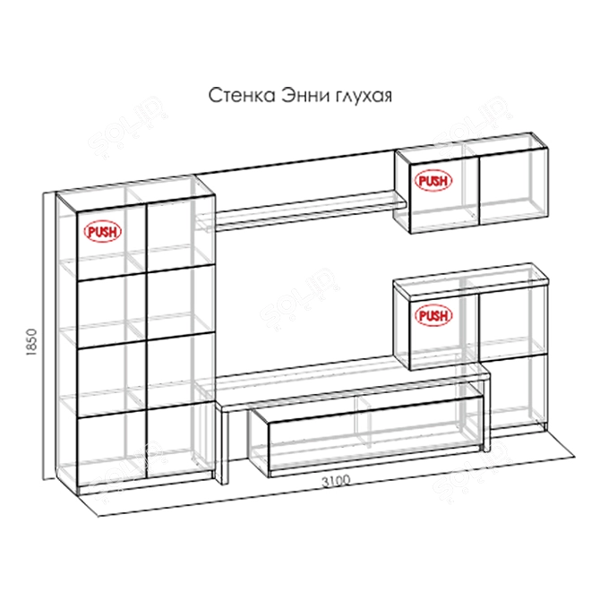 Mirlo Wall System 3D model image 2