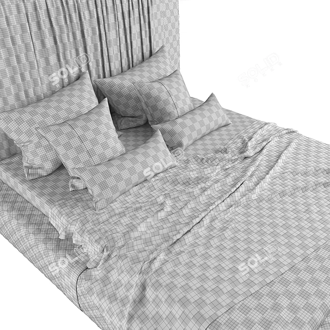 Elegant Giorgio Infinity Bed 3D model image 3