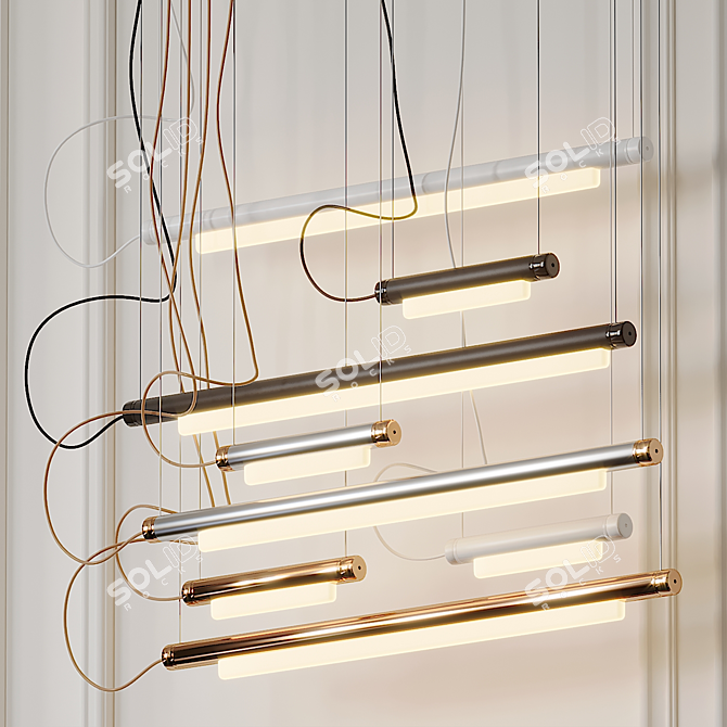 Pipeline 125 LED Linear Pendant 3D model image 1