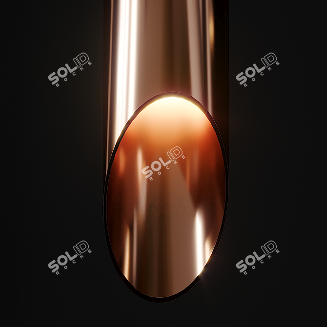 Sleek Tubes Pendant Lighting 3D model image 3