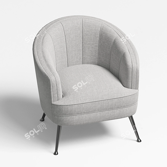 Elegant Janie Accent Chair 3D model image 2