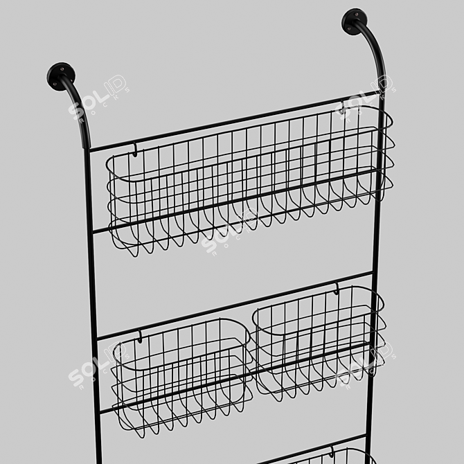 Metal Bookshelf for Home 3D model image 2