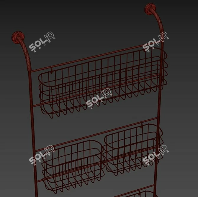 Metal Bookshelf for Home 3D model image 3