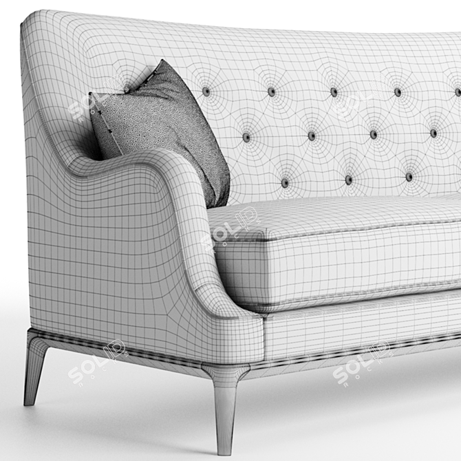 Retro-Chic Nest Sofa 3D model image 3