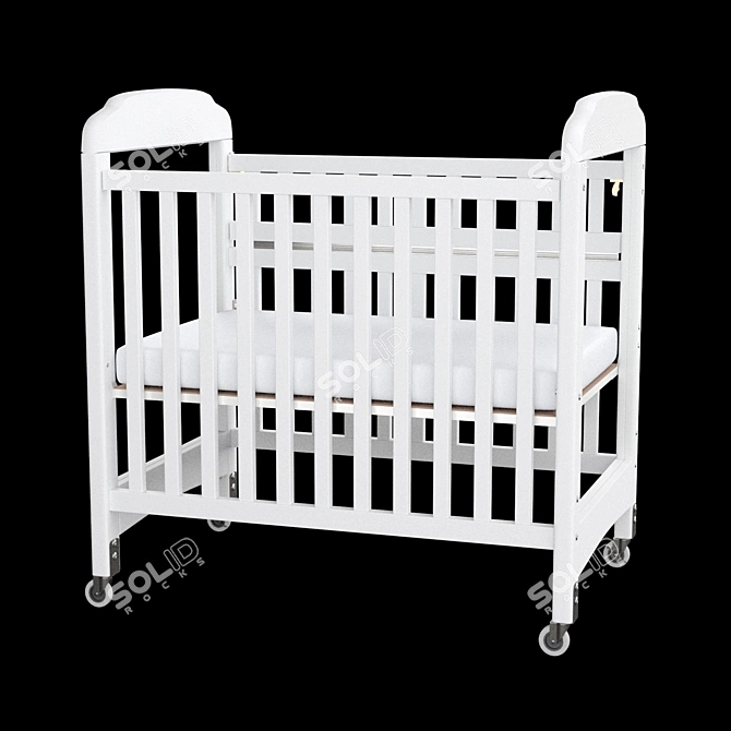 Compact Comfort: Next Gen Mini Crib 3D model image 2