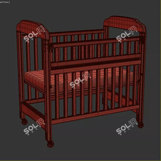 Compact Comfort: Next Gen Mini Crib 3D model image 3