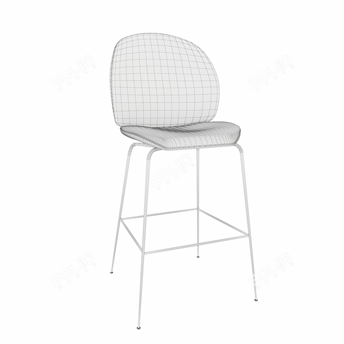 Elegant Beetle Bar Chair 3D model image 2