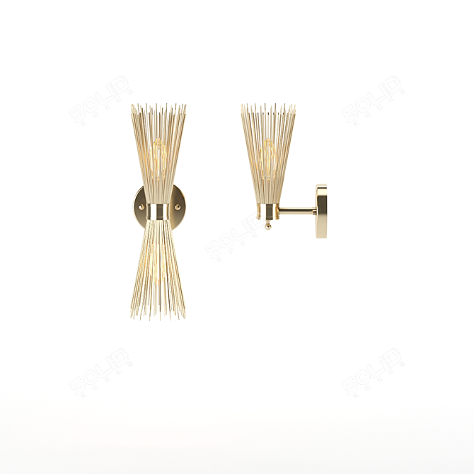 Elegant Romeo Wall Lamp 3D model image 2