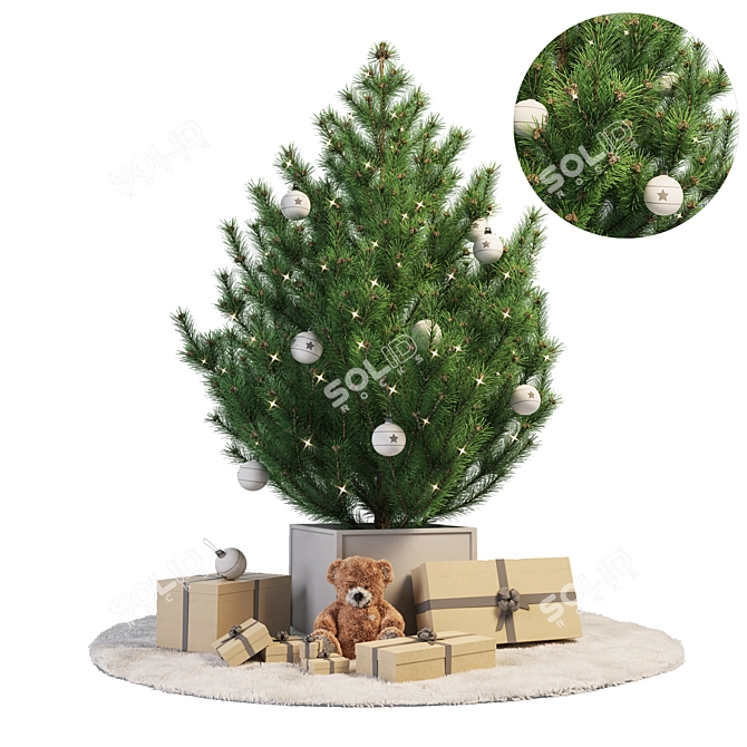 3D Christmas Tree Model 3D model image 1