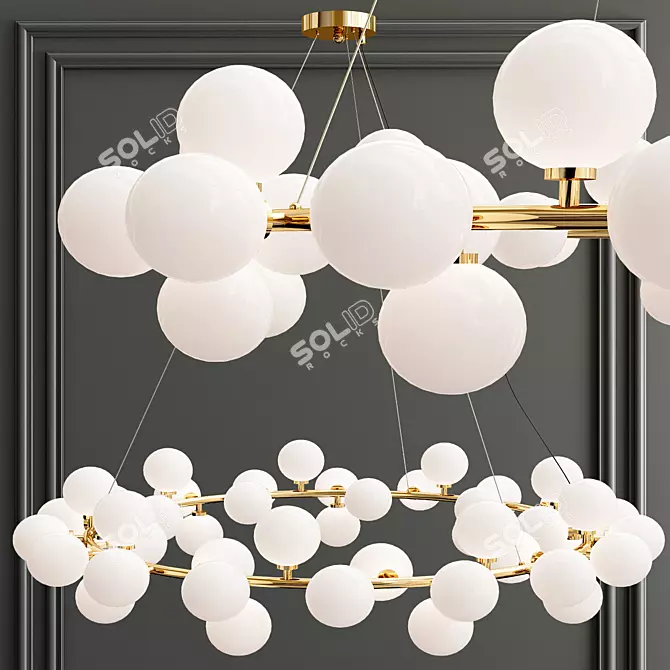 Bubble Delight Chandelier 3D model image 1