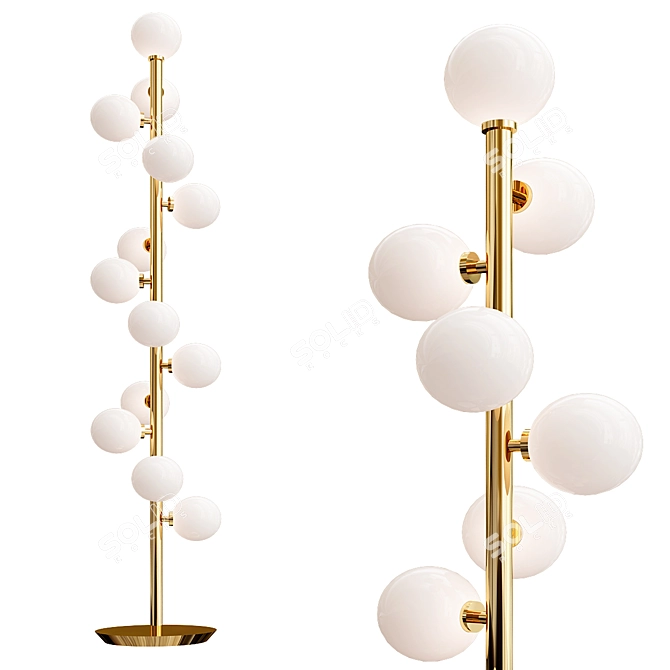 Modern Bubble Stik Cold Floor Lamp 3D model image 1