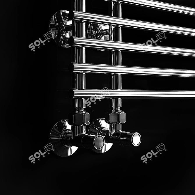 Sleek and Stylish Heated Towel Rail 3D model image 2