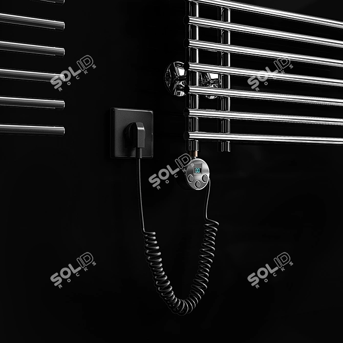 Sleek and Stylish Heated Towel Rail 3D model image 3