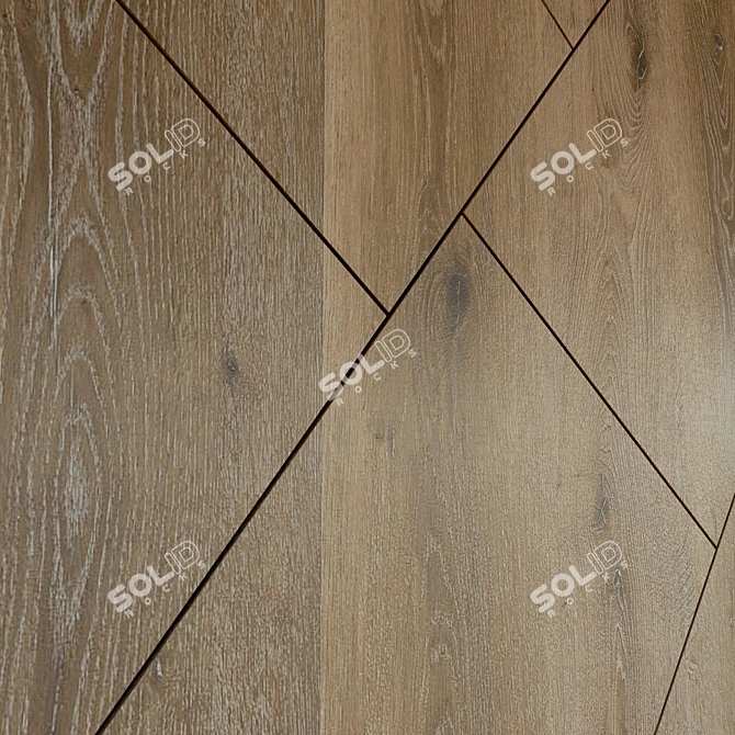 Wooden 3D Wall Panel. High-Res Texture. Lightweight. 3D model image 3