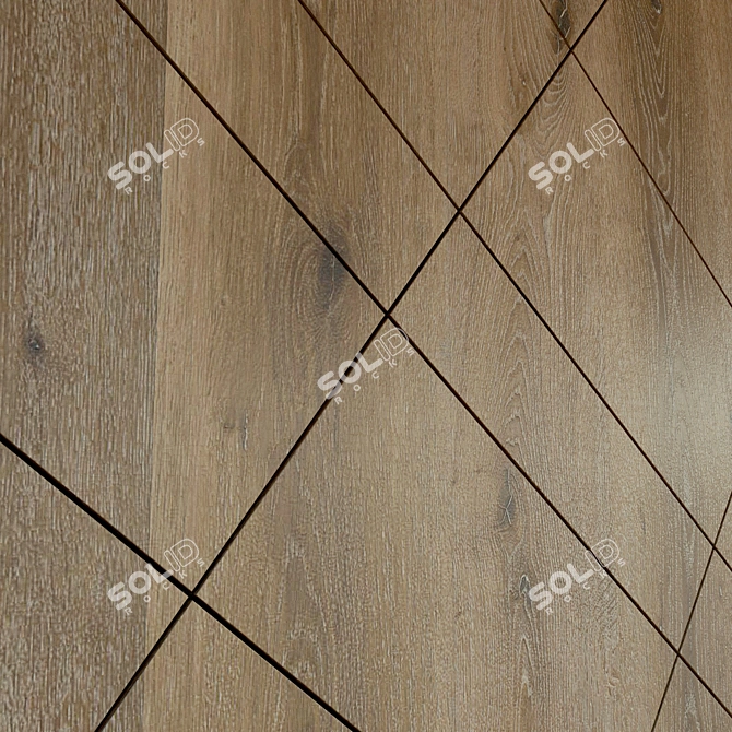 Wooden 3D Wall Panel: High-Resolution Texture | Decorative Home Decor 3D model image 3