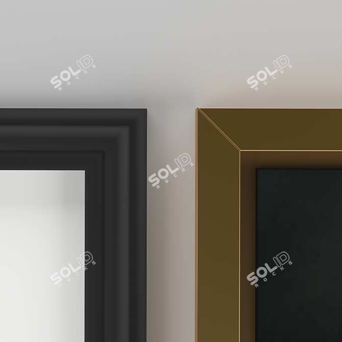 Elegant Leaves Picture Frame 3D model image 2