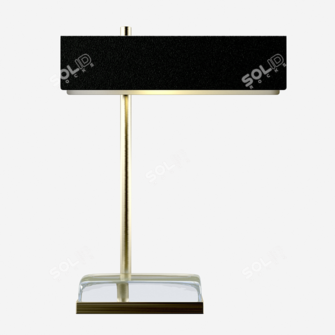 Elegant Glass Base Desk Lamp 3D model image 2