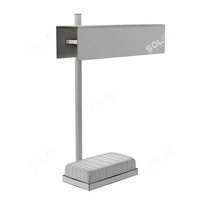 Elegant Glass Base Desk Lamp 3D model image 3