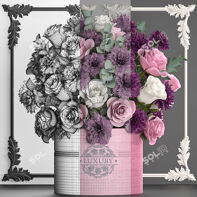 Title: Luxury Spring Bouquet 3D model image 3