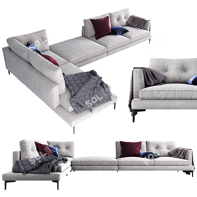 Essentiel Modular Sofa - Versatile & Stylish 3D model image 1