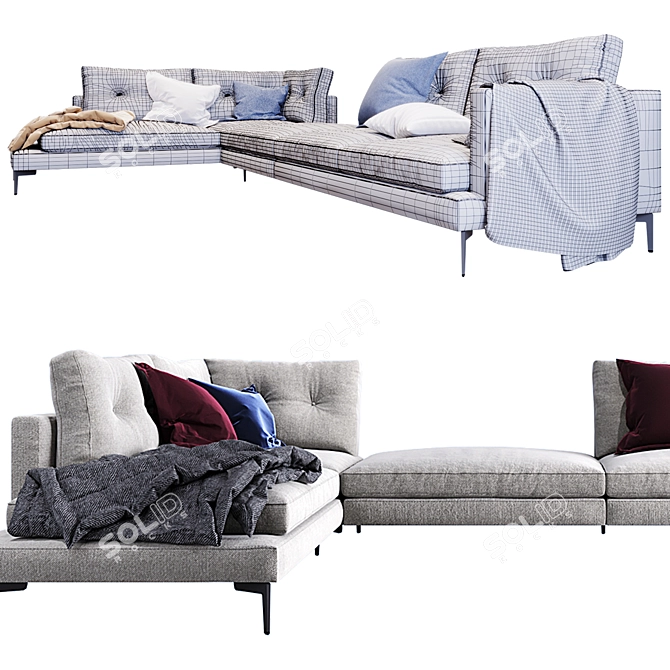 Essentiel Modular Sofa - Versatile & Stylish 3D model image 2