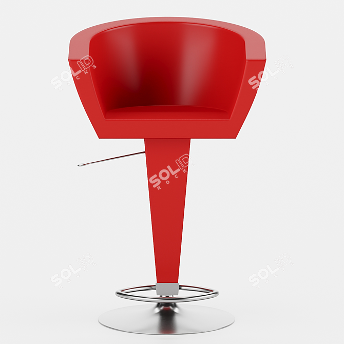 Sleek Modern Bar Stool 3D model image 2