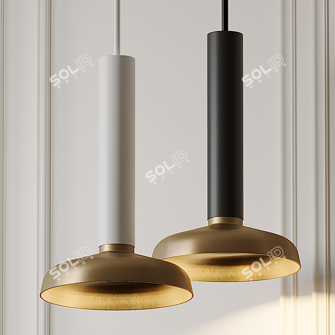 Elegant SERLO Pendant Lamps 3D model image 1
