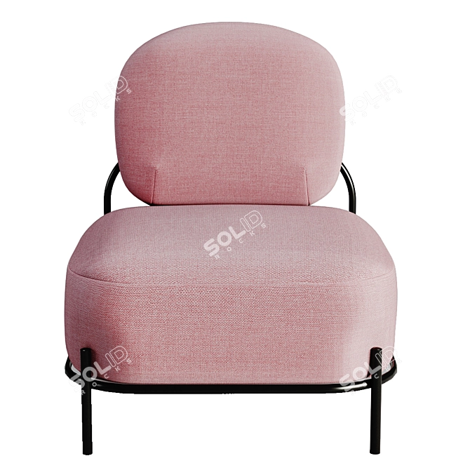 Rose Blush Angelina Armchair 3D model image 2