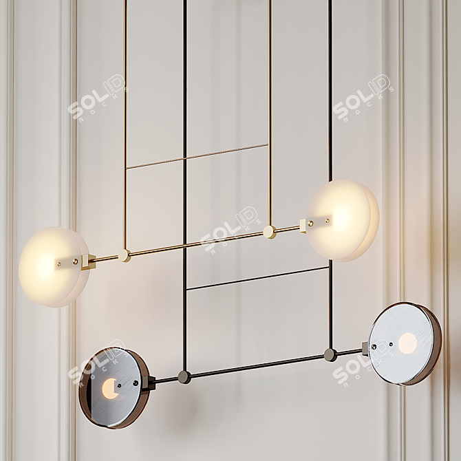 Nebulae 22: Exquisite Double Chandelier 3D model image 1