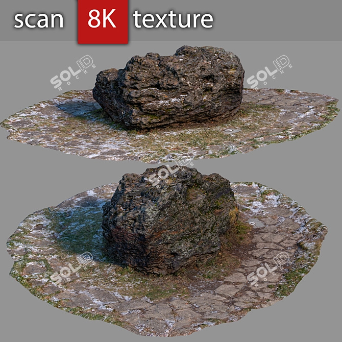 Title: Detailed Stone Model 3D model image 1