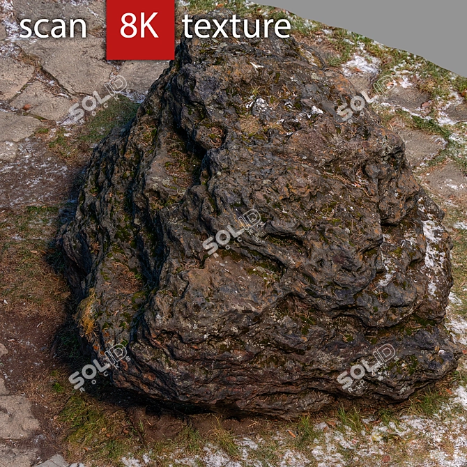 Title: Detailed Stone Model 3D model image 2