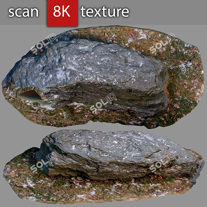 Detailed Stone 3D Model 3D model image 1