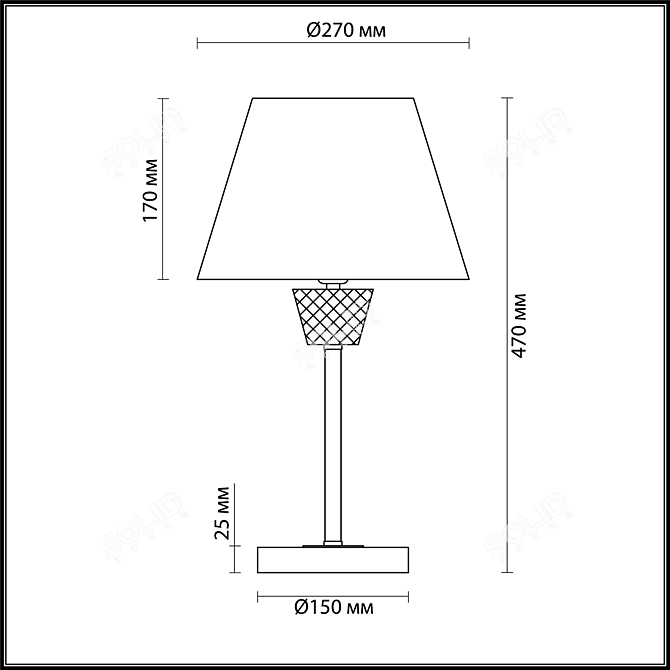 Abigail Table Lamp - Lumion 4433/1T 3D model image 3