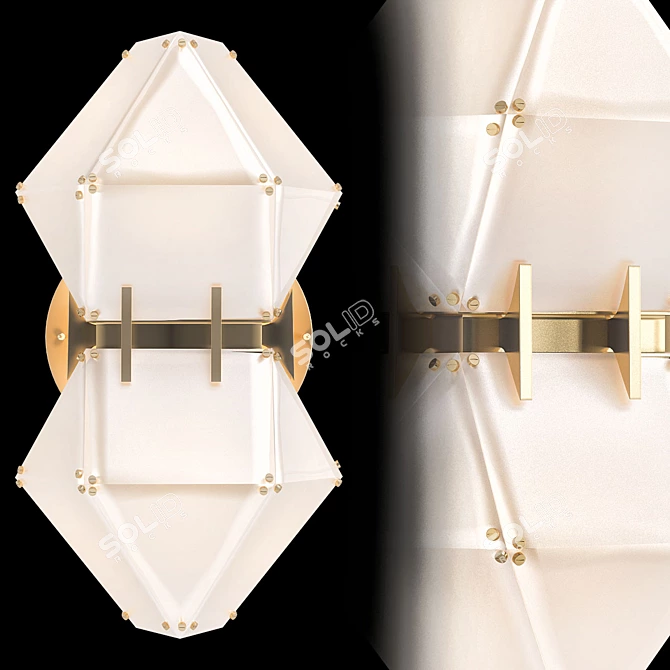 Elegant Welles Wall Lamp 3D model image 1