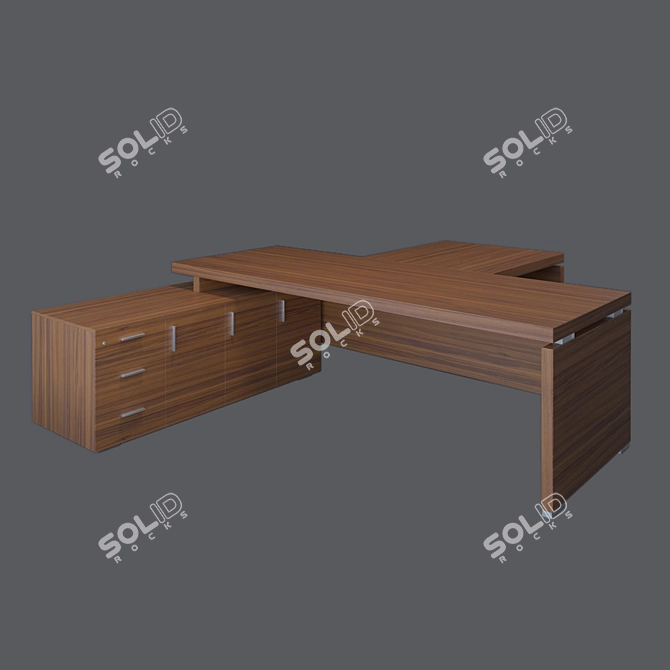 Alea Odeon Executive Table 3D model image 1