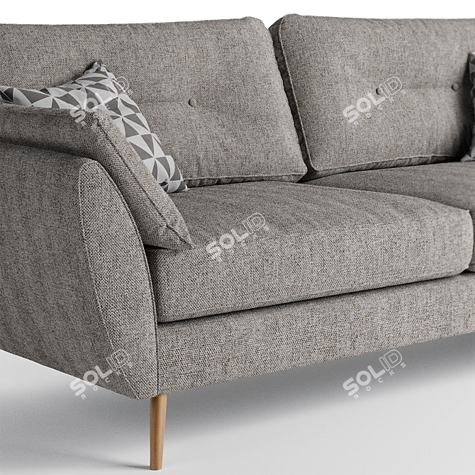 Modern Zinc Sofa - Contemporary Design & Comfort 3D model image 2