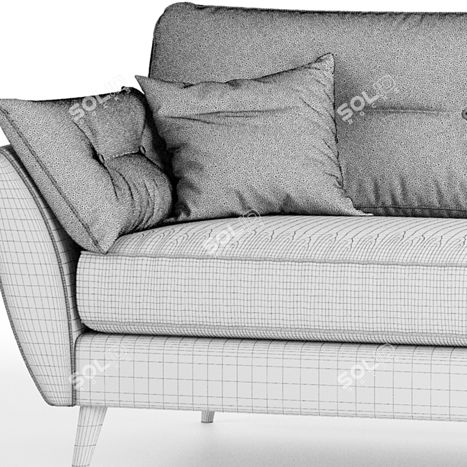 Modern Zinc Sofa - Contemporary Design & Comfort 3D model image 3