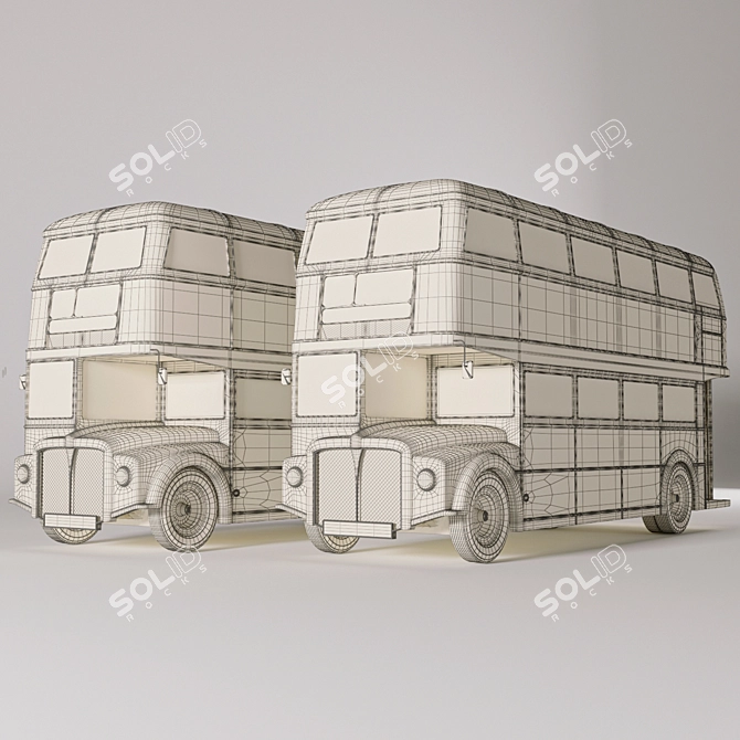 Classic London Bus - Routemaster 3D model image 2