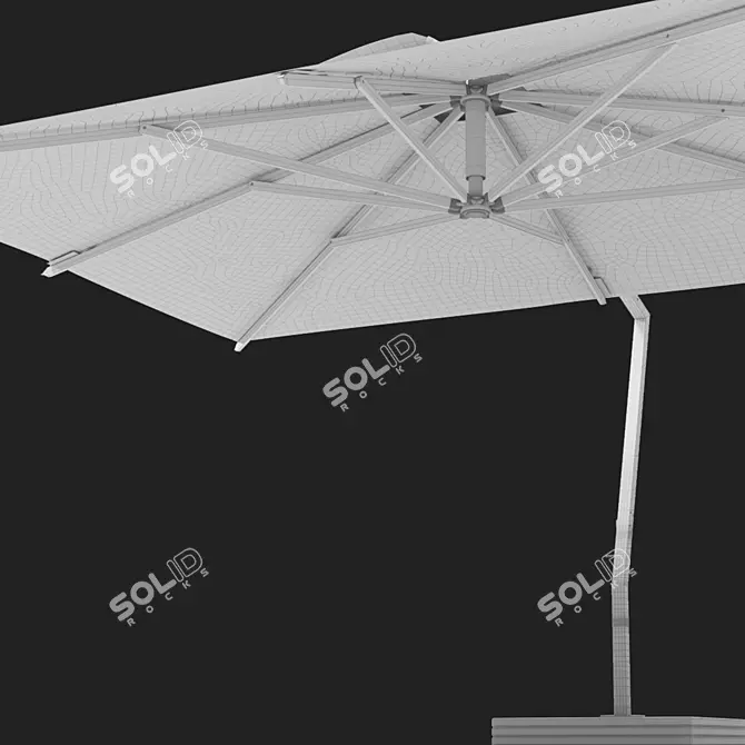 Elegant X-Centric Outdoor Umbrella 3D model image 3