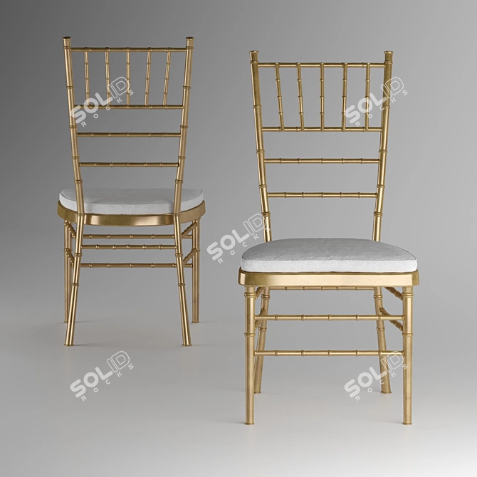 Eco-friendly Bamboo Chair | W:53cm D:60cm H:110cm 3D model image 1