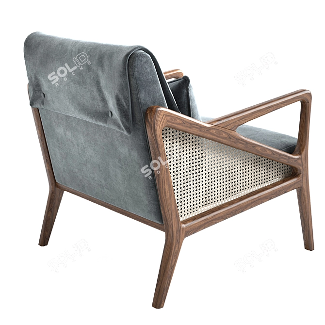 Stylish Perfil Lounge Chair 3D model image 2