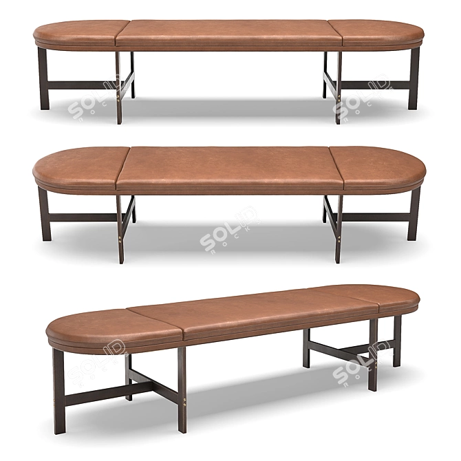 Baxter Passpartout Bench: Elegant Design for Interior Visualization 3D model image 1