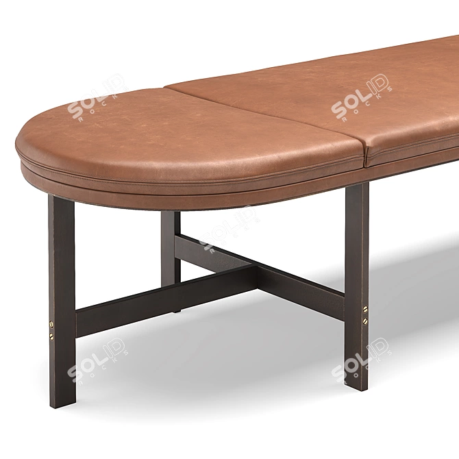 Baxter Passpartout Bench: Elegant Design for Interior Visualization 3D model image 2