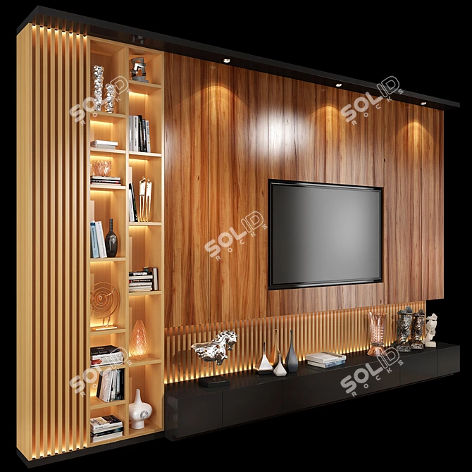 Modern TV Wall Units - Complete Set 3D model image 2