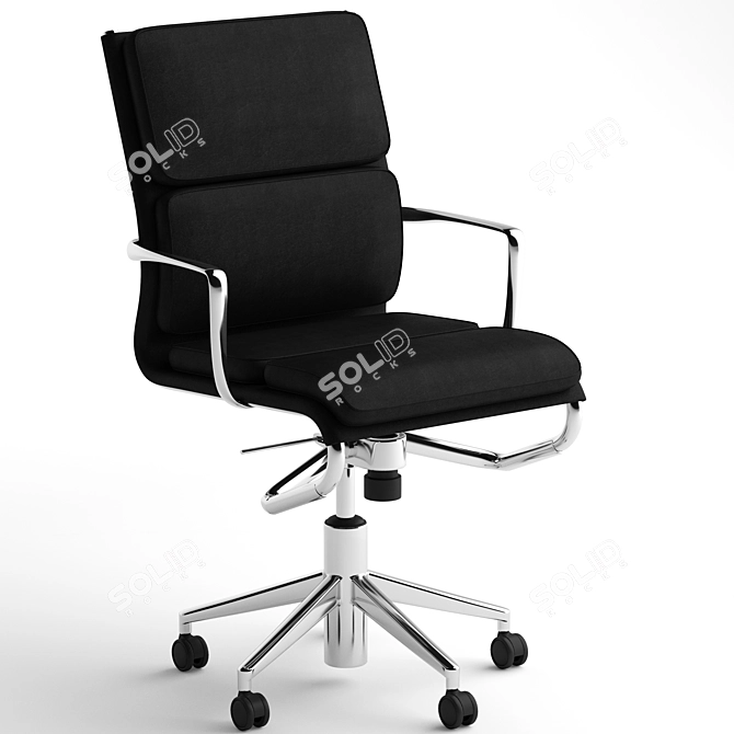 ErgoFit Rolling Office Chair 3D model image 1