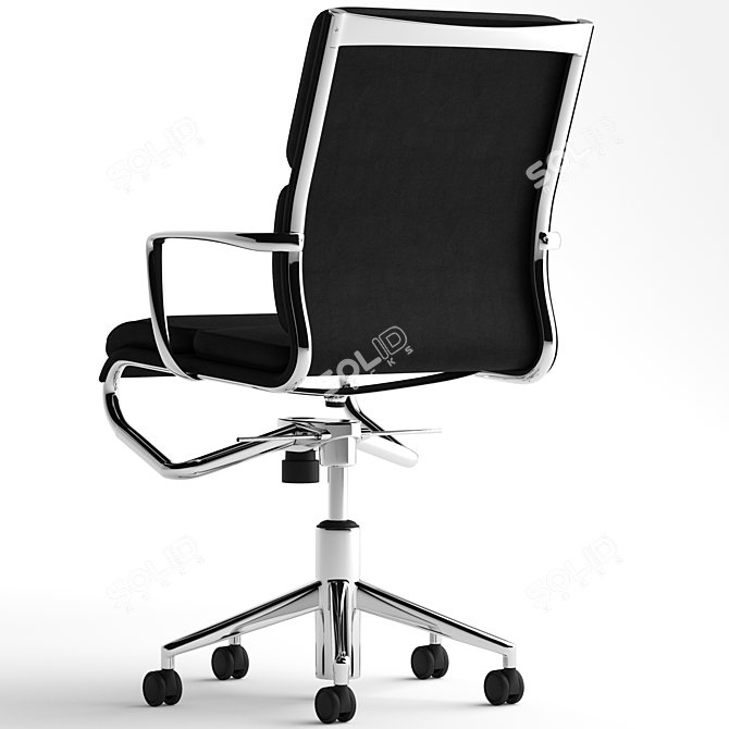 ErgoFit Rolling Office Chair 3D model image 2