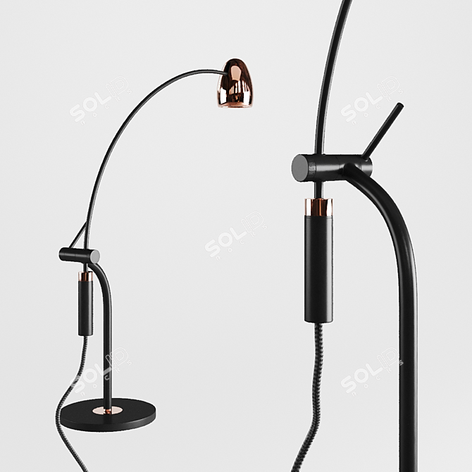 Sleek Seed Design Table Lamp 3D model image 1