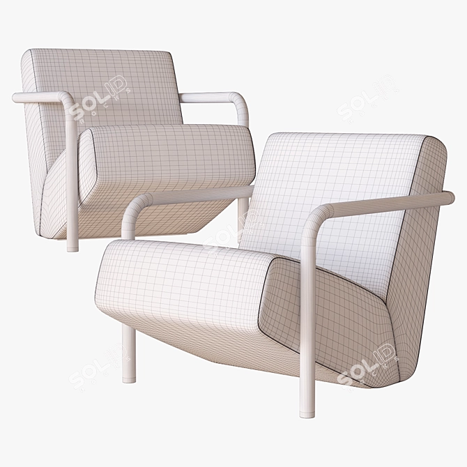 Dreamy Comfort - Lullaby Lounge Chair 3D model image 3