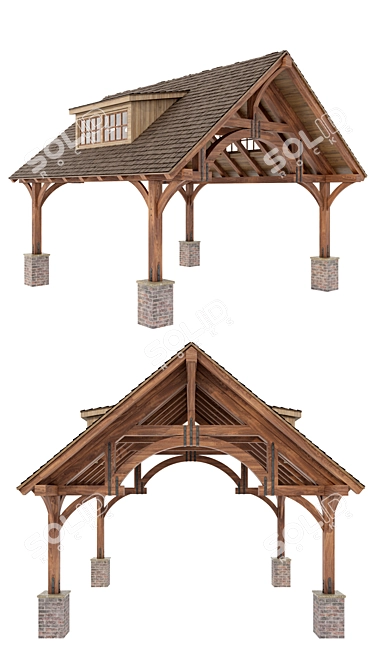 Versatile Gazebo: 3D Models & Textures 3D model image 2