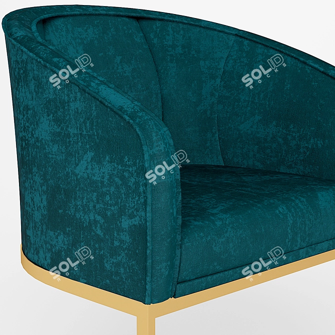 Chic Home Livorno Velvet Accent Chair 3D model image 3